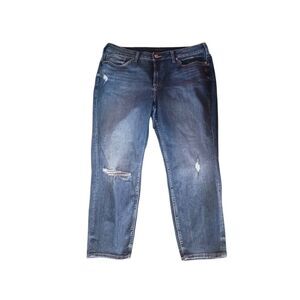 Women's silver plus size Avery skinny crop 20 x 26 dark wash